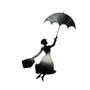 Imagem de Placa Decorativa Preta Parede Mary Poppins Bugingaria