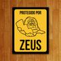 Imagem de Placa Decorativa - Protegido Por Zeus