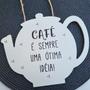 Imagem de Placa Decorativa Quadro MDF Cantinho do Café Frases Cozinha