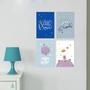 Imagem de Placa Decorativa Quarto Infantil Pequeno Príncipe Kit 4un