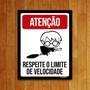 Imagem de Placa Decorativa Respeite Os Limites De Velocidade (V2)