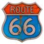 Imagem de placa decorativa Route 66 com 32 centimetros