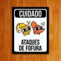 Imagem de Placa Decorativa Um Sábado Qualquer Ataques De Fofura 27X35