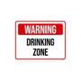 Imagem de Placa Decorativa - Warning Drinking Zone 27X35