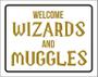 Imagem de Placa Decorativa - Welcome Wizard Muggles 27X35