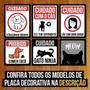 Imagem de Placa Decorativo Pet Cuidado Com O Cão Não Pise Nele (27X35)