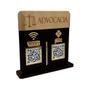 Imagem de Placa Display Logo e 2 Qr Code Pix e Wifi em Acrílico Dourado e Preto