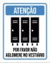 Imagem de Placa Distanciamento Social Não Aglomere Vestiário 18X23