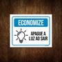 Imagem de Placa Economize Apague A Luz Ao Sair 27x35