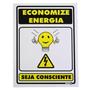 Imagem de Placa economize energia seja consciente encartale