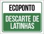 Imagem de Placa Ecoponto Descarte De Latinhas 18X23