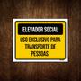 Imagem de Placa Elevador Social Uso Exclusivo Transporte 18x23