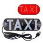 Imagem de Placa Em Led Com Escrita Taxi (Led Vermelho) Com Tomada Usb E Ventosa Para Vidro