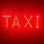 Imagem de Placa Em Led Com Escrita Taxi (Led Vermelho) Com Tomada Usb E Ventosa Para Vidro