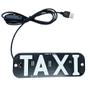 Imagem de Placa Em Led Escrita Taxi Led Branco Tomada Usb E Ventosa