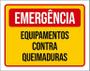 Imagem de Placa Emergência Equipamento Queimaduras 18X23