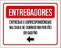 Imagem de Placa Entregadores Galpão Seta Esquerda 36X46