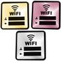 Imagem de Placa Espelhada Senha Wifi Display Acrílico Parede Balcão Plaquinha Internet Rede Café Comércio