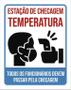 Imagem de Placa Estação Checagem Temperatura Funcionários 18X23