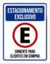 Imagem de Placa Estacionamento Exclusivo Clientes Em Compra 36X46