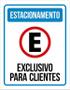 Imagem de Placa Estacionamento Exclusivo Para Clientes (36X46)