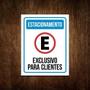 Imagem de Placa Estacionamento Exclusivo Para Clientes (36X46)