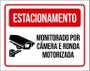 Imagem de Placa Estacionamento Monitorado Câmera Ronda 18X23