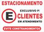 Imagem de Placa ESTACIONAMENTO ROTATIVO PARA CLIENTES EM ATENDIMENTO39X29CM PVC EXPANDIDO 3MM - Fundo BRANCO