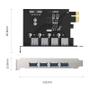Imagem de Placa Expansão Pci-Express Usb 3.0 4X Portas Transferência