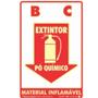 Imagem de Placa Extintor Pó Químico 20 x 30 Cm PS88 Encartale
