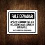 Imagem de Placa Fale Devagar Após 10 Segundos Câmera Gravar 18x23 10un