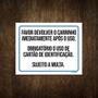 Imagem de Placa Favor Devolver O Carrinho Imediatamente Após Uso 18X23