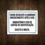 Imagem de Placa Favor Devolver O Carrinho Imediatamente Após Uso 18X23