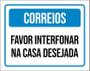 Imagem de Placa Favor Interfonar Casa Desejada 27X35