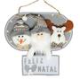 Imagem de Placa Feliz Natal Iluminada LED Cinza Trio 28cm