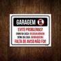 Imagem de Placa Garagem Evite Problemas Falta De Aviso 18X23