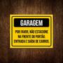 Imagem de Placa Garagem Não Estacione Entrada Saída De Carros 36x46