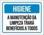 Imagem de Placa Higiene A Manutenção Da Limpeza Trará Benefícios 27X35