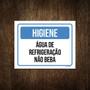 Imagem de Placa Higiene Água De Refrigeração Não Beba 18X23