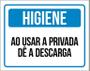 Imagem de Placa Higiene Ao Usar Privada De Descarga 27X35