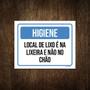 Imagem de Placa Higiene Local De Lixo É Na Lixeira Não No Chão 27X35