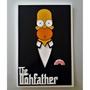 Imagem de Placa Homer The Dohfather Laqueada 3D Mdf - 40 x27 cm