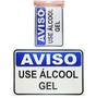 Imagem de Placa indicativa aviso use alcool gel 20x30cm ps88 pacific - OM