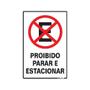 Imagem de Placa indicativa proibido parar/estacionar 20x30cm sinalize