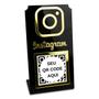 Imagem de Placa Instagram QR Code Display Acrílico Loja Balcão Preto