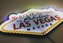 Imagem de Placa Led Painel Luminoso Las Vegas Vintage Decoração Poker
