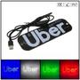 Imagem de Placa Letreiro Aplicativo Uber Letreiro Luminoso Led USB Com Botão Liga/desliga