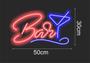 Imagem de PLACA LETREIRO NEON BAR  - 50cm x 30cm