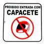 Imagem de Placa Look 20X20Cm(Proibido Entrar Com Capacete) - Kit C/5 Pecas
