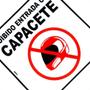 Imagem de Placa Look 20X20Cm(Proibido Entrar Com Capacete) - Kit C/5 Pecas